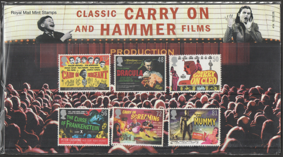 (image for) 2008 Carry On & Hammer Films Royal Mail Presentation Pack 414 - Click Image to Close